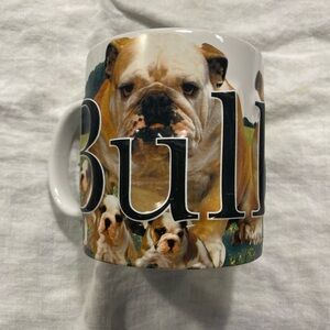 Americaware Large Bulldog Coffee Mug 18oz Stoneware 
Raised Letter 3D